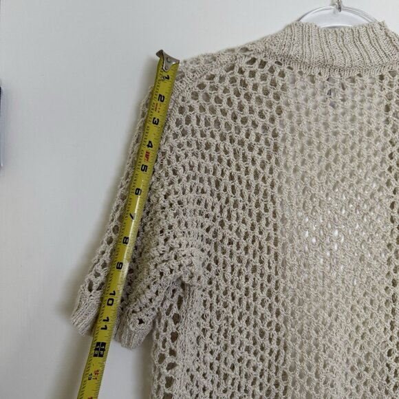 Chicos Cardigan Sweater Womens 0 Small Open Front Boho Metallic Knit - Picture 6 of 7